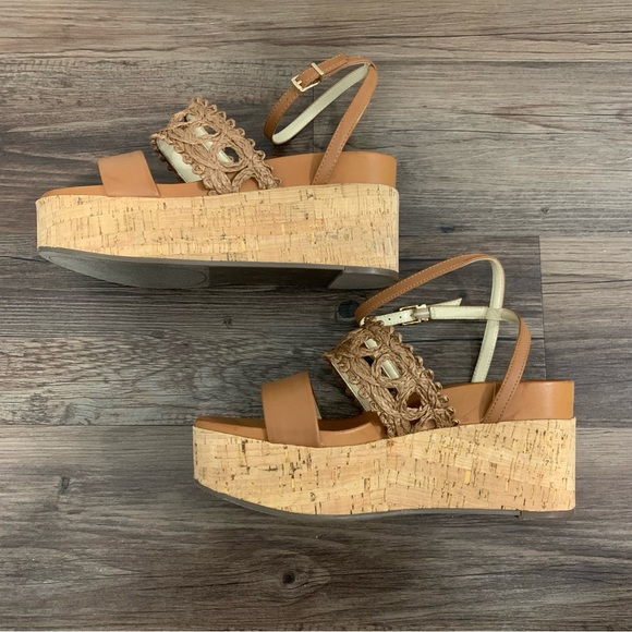 Jessica Simpson Brown Callri Wedge Sandals Size 10 - Picture 4 of 13